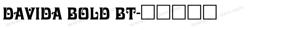 Davida Bold BT字体转换
